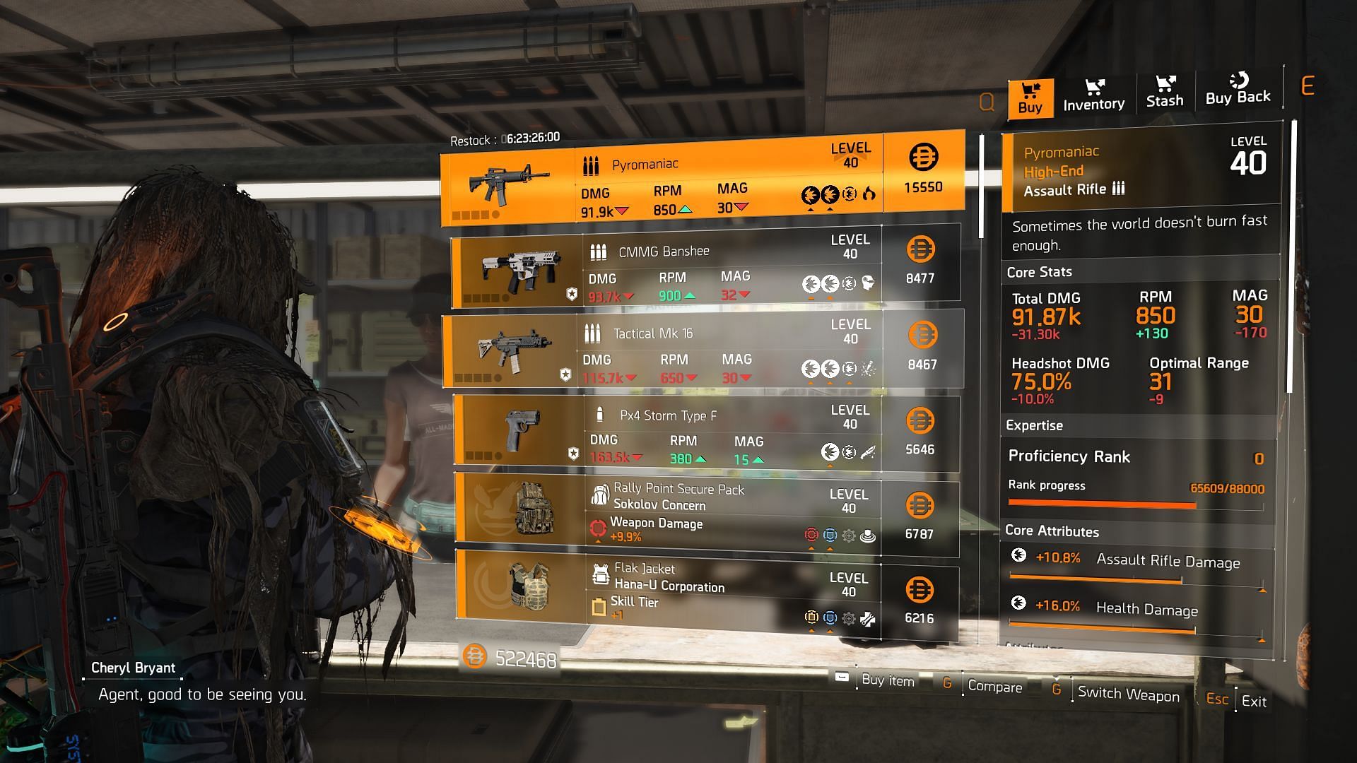 The Division 2 vendor at the White House helipad (Image via Sportskeeda Gaming || Ubisoft)